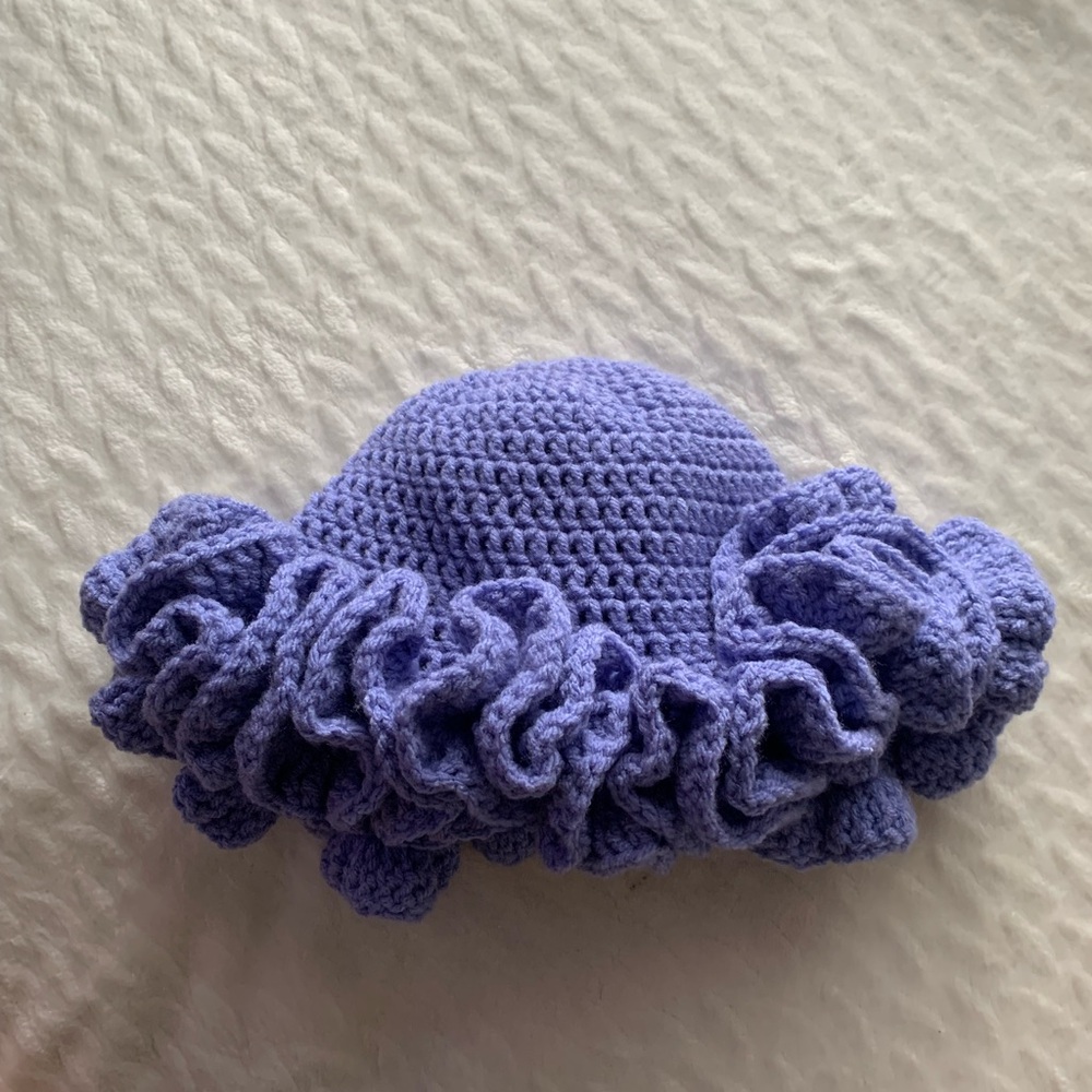 Handmade Crochet Ruffle Hat